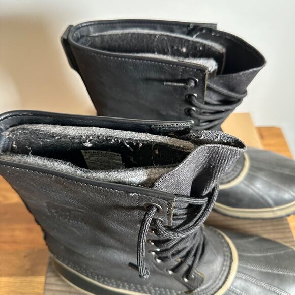 Sorel 1964 Premium T Snow Boots NM1561-010 Men’s Sz 13 Black Leather Waterproof main image 9